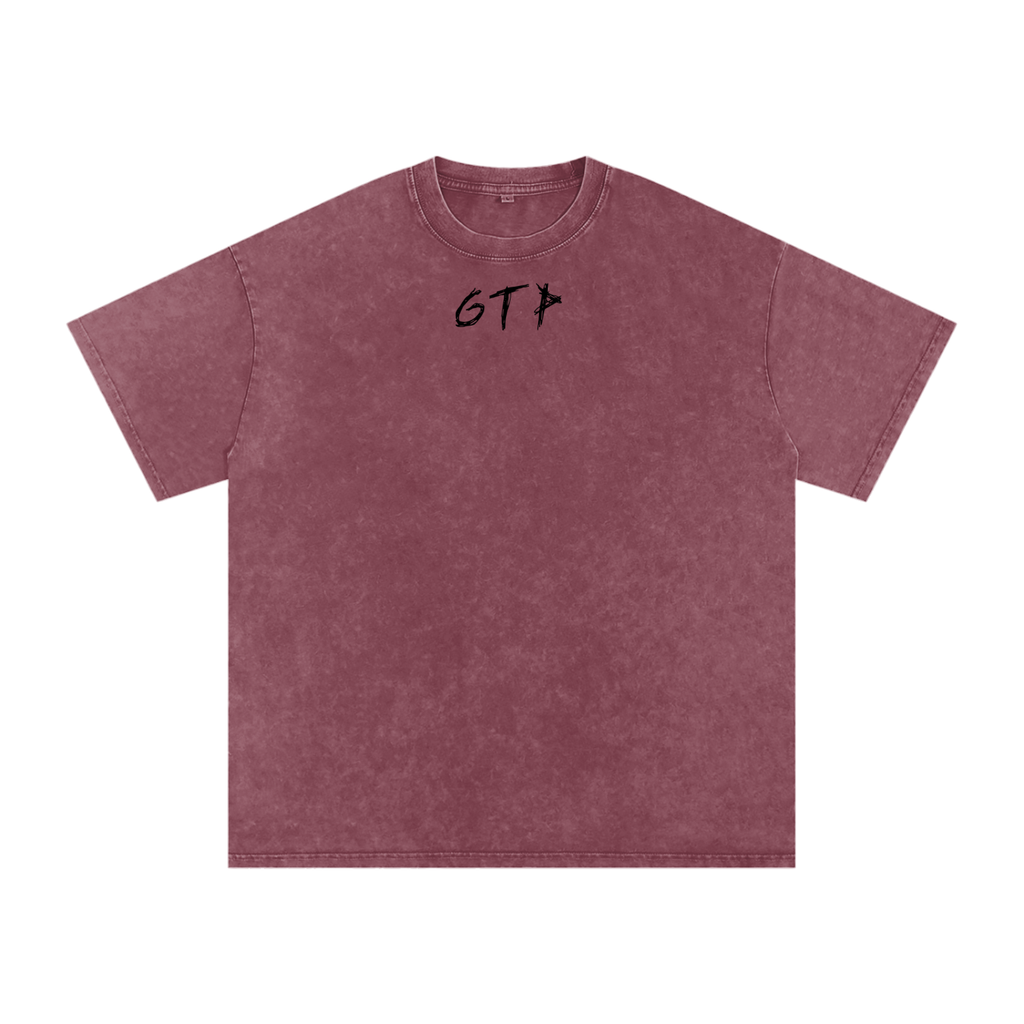 Snow Washed Oversized Cotton T-Shirt minimal GTP tee