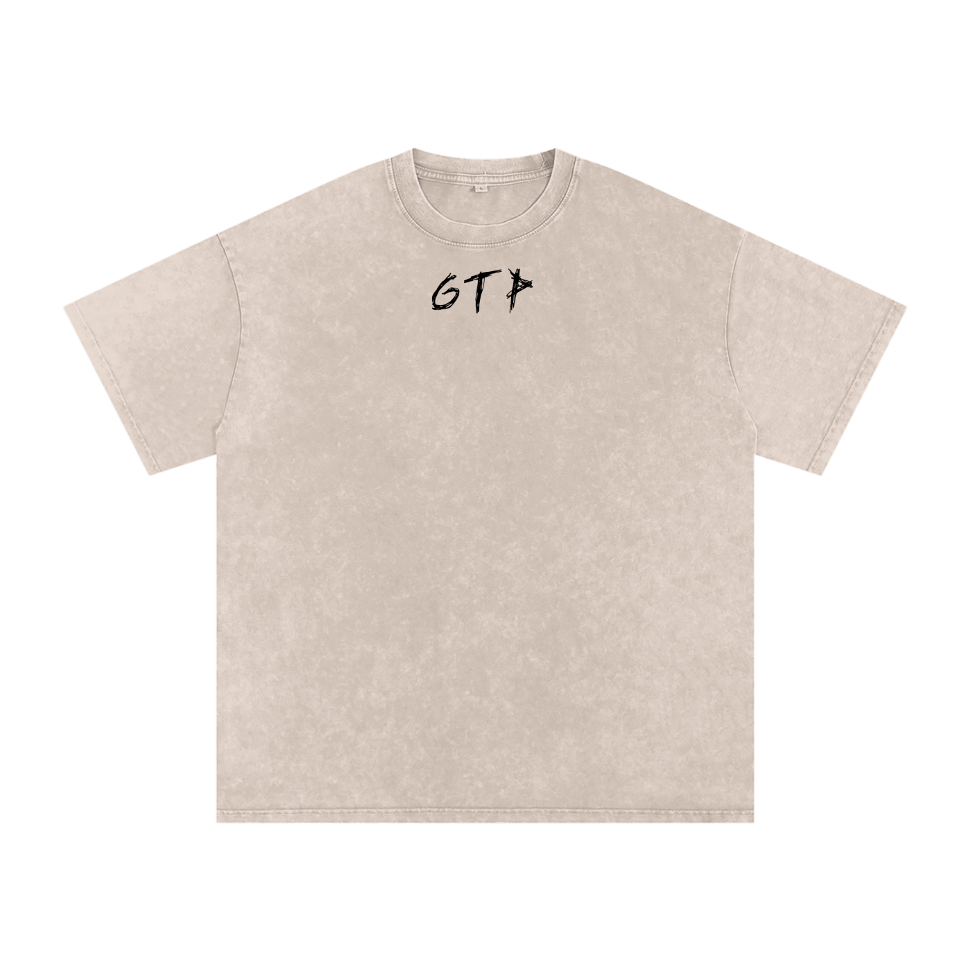 Snow Washed Oversized Cotton T-Shirt minimal GTP tee